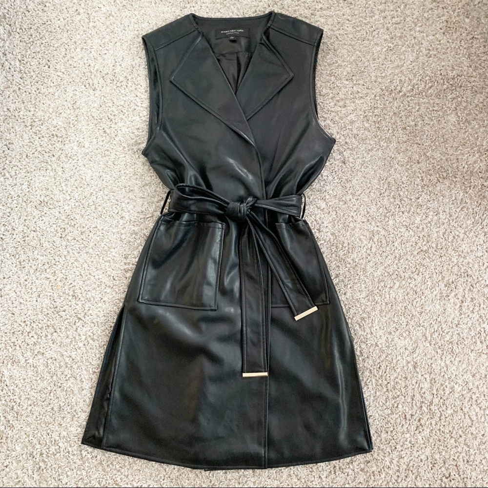 NWT Marc New York Long Sleeveless Vest with Belt